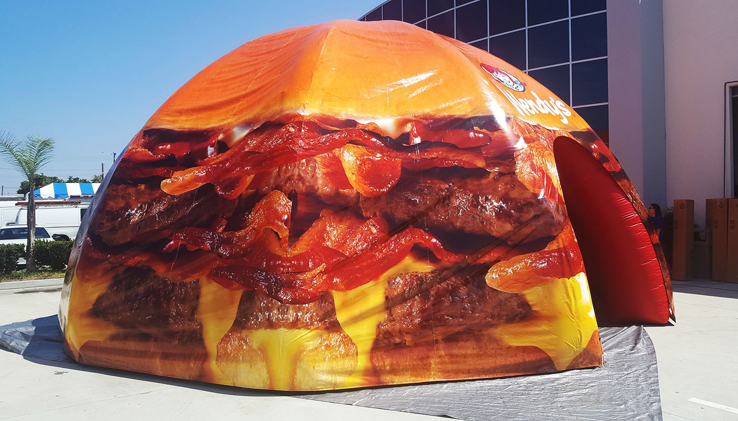 Custom Printed Dome for Wendy's Hamburgers | Inflatable Structures
